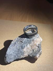 Stroili anello acciaio e nero