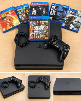 PS 4 slim 500 GB + controller originale + 6 giochi