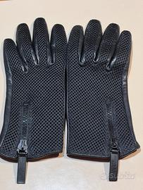 Burberry -guanti in pelle e tessuto tecnico
