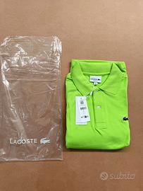 Polo Polo Lacoste  – Cotone Piqué –Taglia L Verde