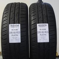 2 PNEUMATICI USATI 195 65 R15 91H PLATIN CE-0106
