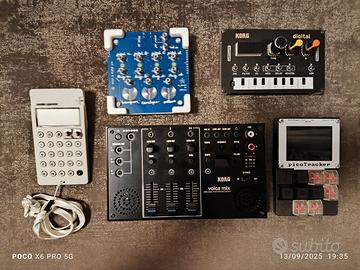 Piccola setup portatile con synth e sampler