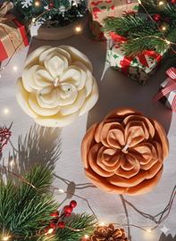 Candela Decorazioni Natalizie Fiori