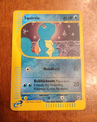 Squirtle Ex 132 expedition reverse holo eng