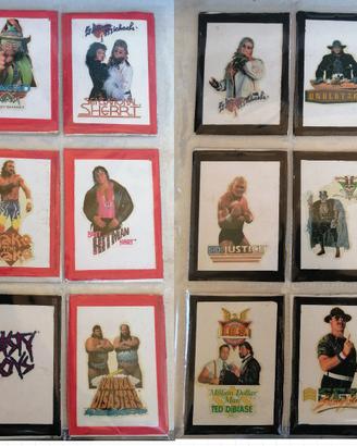 WWE WWF Collezione 18 sticker tatuaggi anni 90 