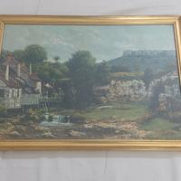 quadro stampa cornice colore oro 65x45