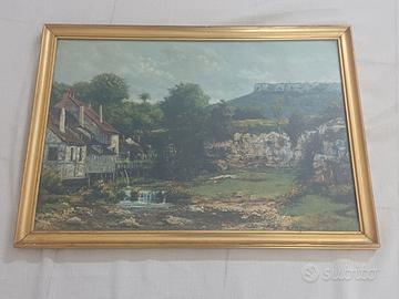 quadro stampa cornice colore oro 65x45