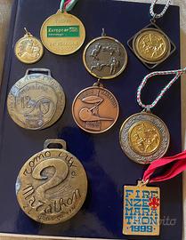 Lotto 9 medaglie sportive vintage
