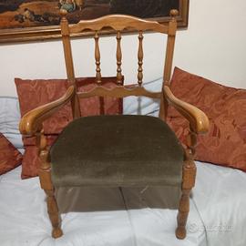 sedia a poltrona antica bavarese 