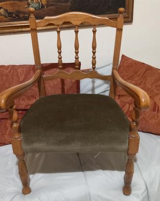 sedia a poltrona antica bavarese 