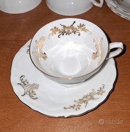 Servizio caffè dorato
