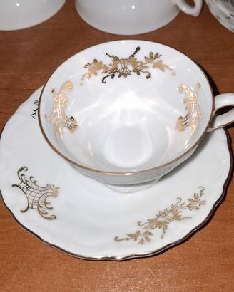 Servizio caffè dorato