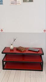 Mobiletto basso moderno Rosso e Nero