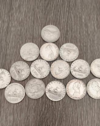 Lotto 15 monete argento