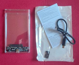 ADATTATORE per HD SSD attacco USB tipo C NUOVO