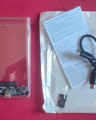 ADATTATORE per HD SSD attacco USB tipo C NUOVO
