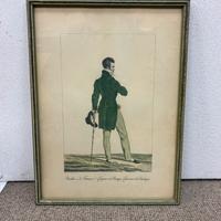 Quadro moda maschile cornice legno