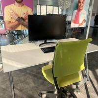 Scrivania ufficio bianca 160x80 tipo IKEA TROTTEN