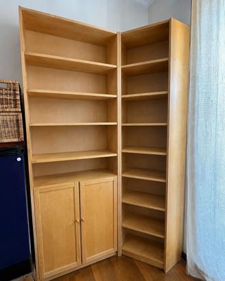 Libreria in rovere impiallacciato altezza 237