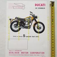 Ducati 450 Scrambler 1970 depliant originale USA