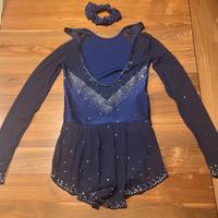 Body pattinaggio artistico blu scuro