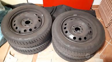 cerchi in acciaio Lancia Y 2003 + gomme estive 80%