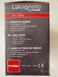 Lucignolo by Müster Uv lamp, fornetto unghie asciu - Elettrodomestici In  vendita a Cuneo