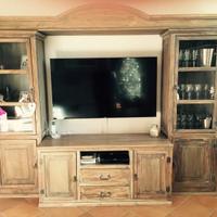 Mobile tv in legno massello anticato