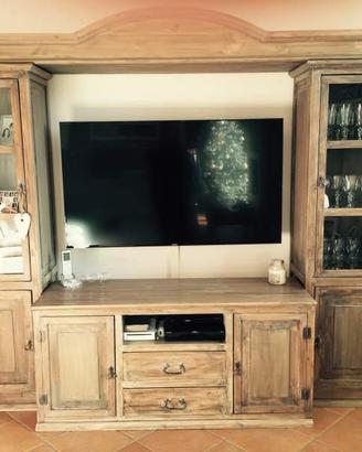 Mobile tv in legno massello anticato
