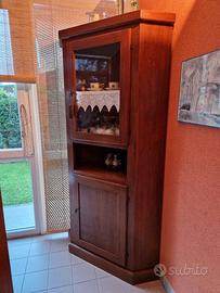 Angoliera con vetrina Vintage