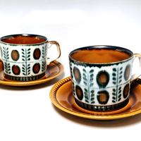 2 tazze da té BOCH anni '60 dipinte a mano