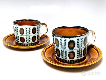 2 tazze da té BOCH anni '60 dipinte a mano