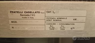 piano cottura con posto bombola
