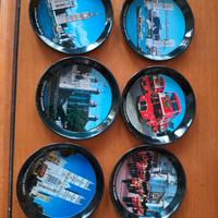 Set 6 PZ sottobicchieri metallo Londra