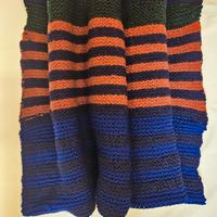 Coperta lavorata a maglia vintage 