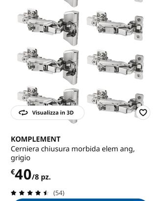 8 cerniere PAX IKEA angolare 