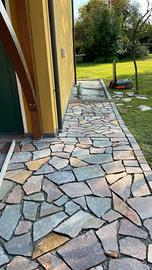 pietra di porfido per pavimenti e giardini