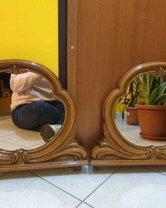 2 specchi vintage da appoggio