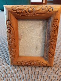 Cornice per foto in legno tek