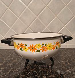 Scolapasta smaltato anni 70 da collezione