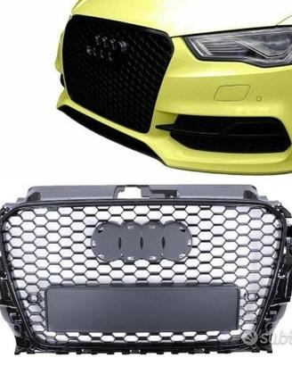 Griglia Audi A3 8V 12-16 RS3 Look Nera Lucida