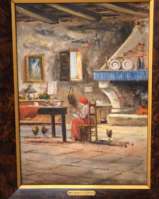 Mario Fattori – Dipinto olio su cartone
