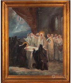 Giuseppe RIVA BERGAMO 1861+1948 OLIO SU TELA