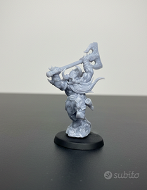 Miniatura 3D Nano Berserker con Ascia - D&D - GDR