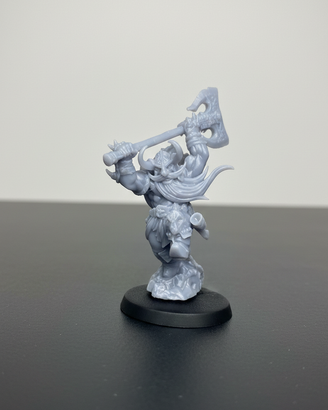 Miniatura 3D Nano Berserker con Ascia - D&D - GDR