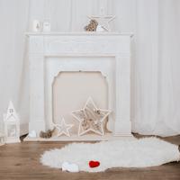 Cornice camino shabby - set fotografia