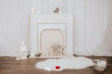 Cornice camino shabby - set fotografia