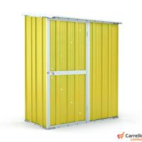 Casetta box giardino in Acciaio 155x100cm giallo