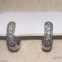 ORECCHINI A CERCHIIO ORO 18kt. DIAMANTI NATURALI