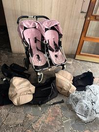 Passeggino gemellare Bugaboo Donkey + navicelle